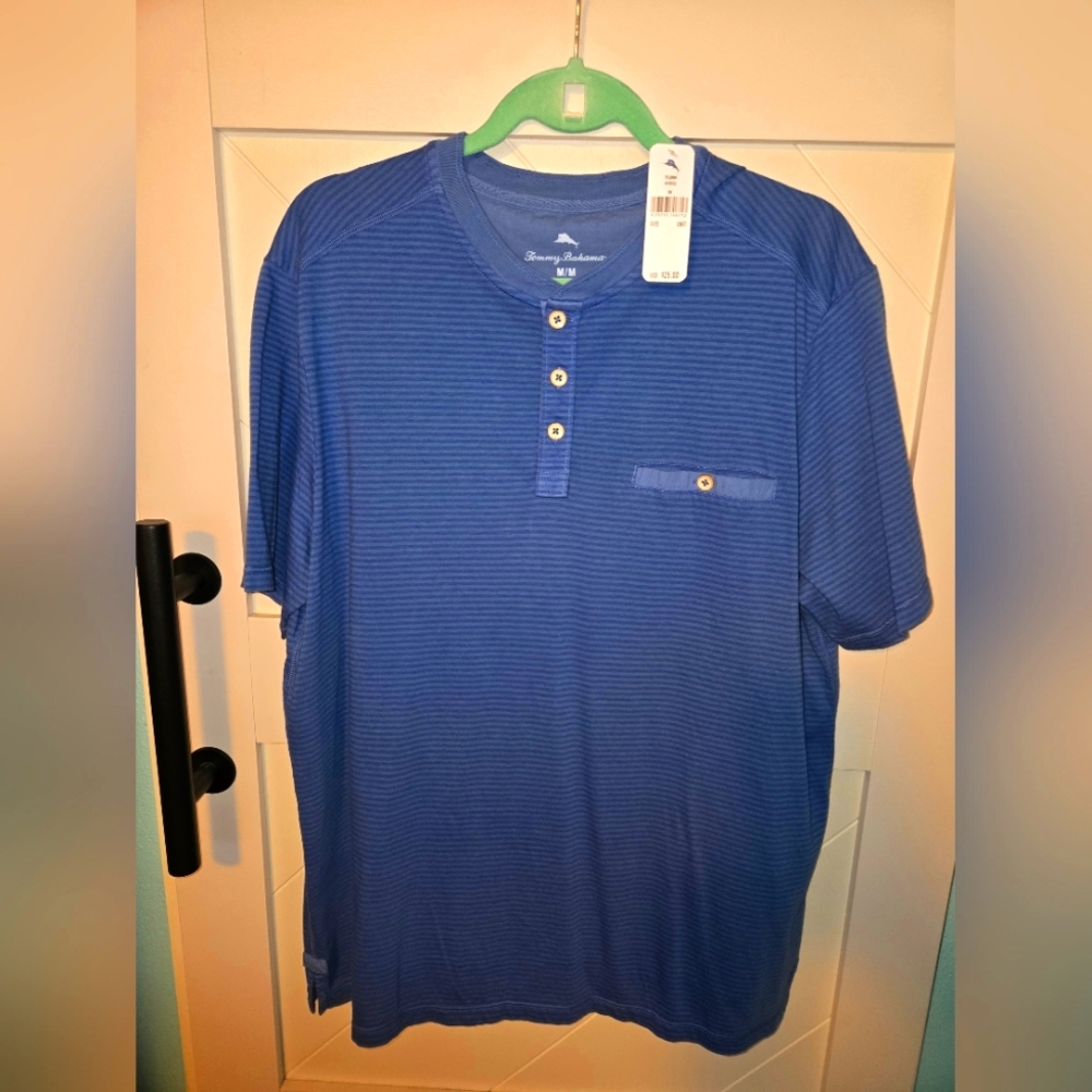 Tommy Bahama Schooner Stripe Henley - MEDIUM